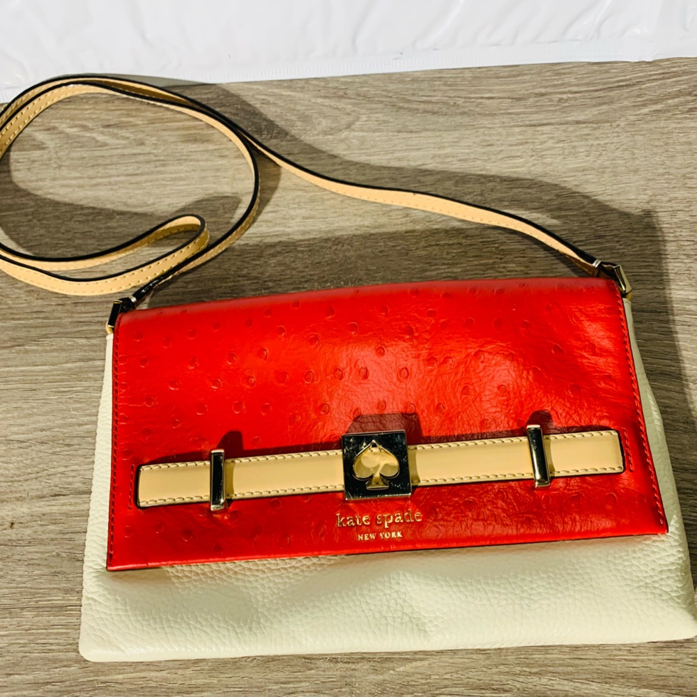 Kate Spade Houston Street Loula Hot Rose Pink Leather Shoulder Crossbody Bag